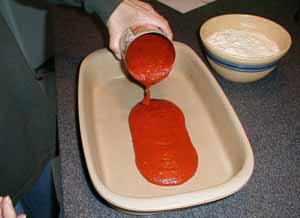 POUR into Pampered Chef baker